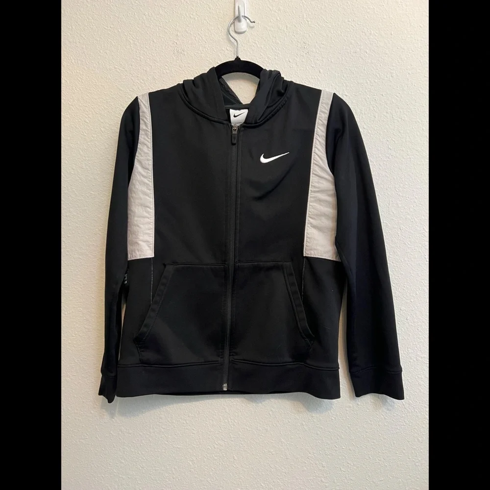 #1585 Nike Boy's Elite Full Zip Hoodie Large - Picture 2 of 6